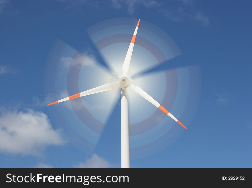 Motion effect on wind mill power generator