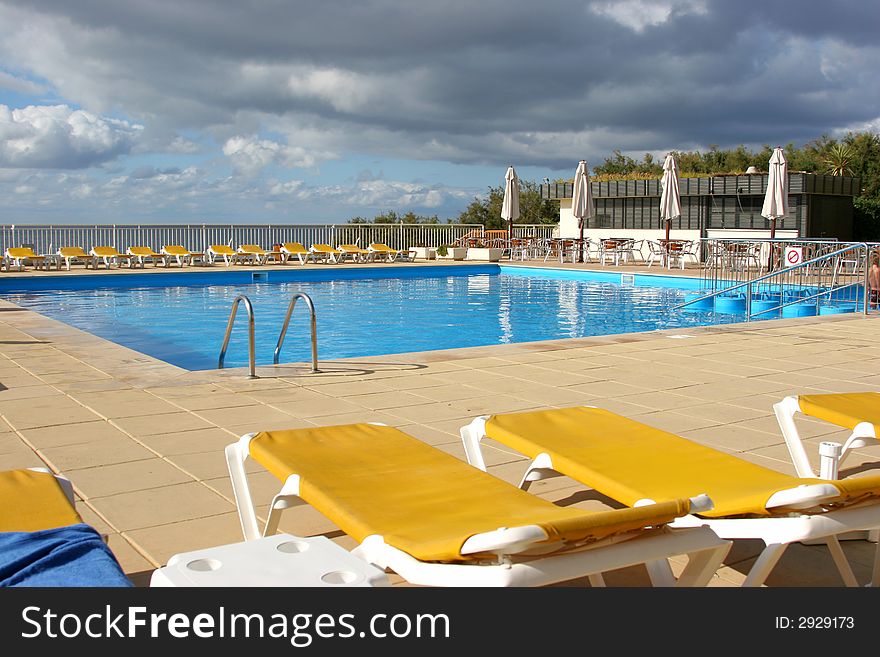 Pool View With Sunbeds