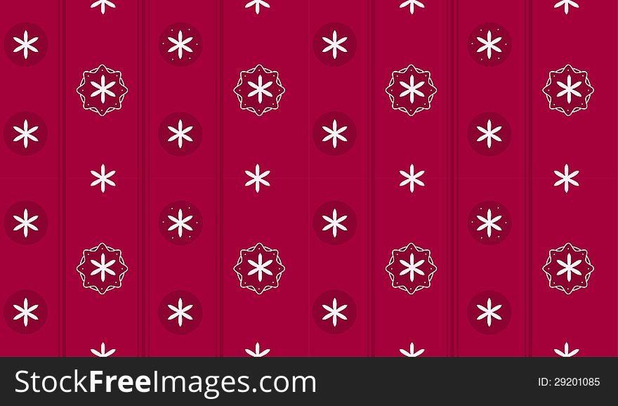 Red Pattern With Flowers_1
