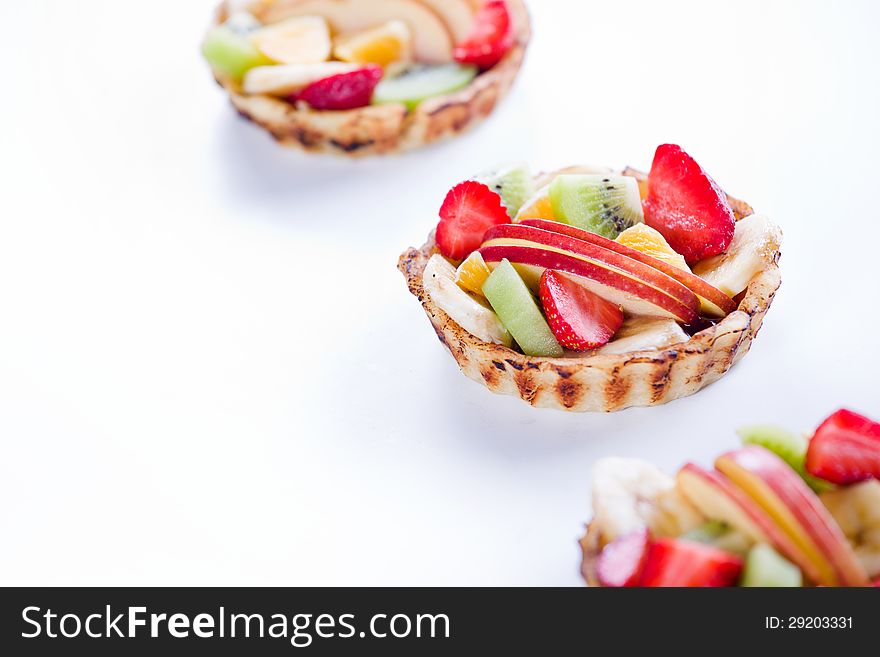 Close up photograph of a small fruit pie. Close up photograph of a small fruit pie