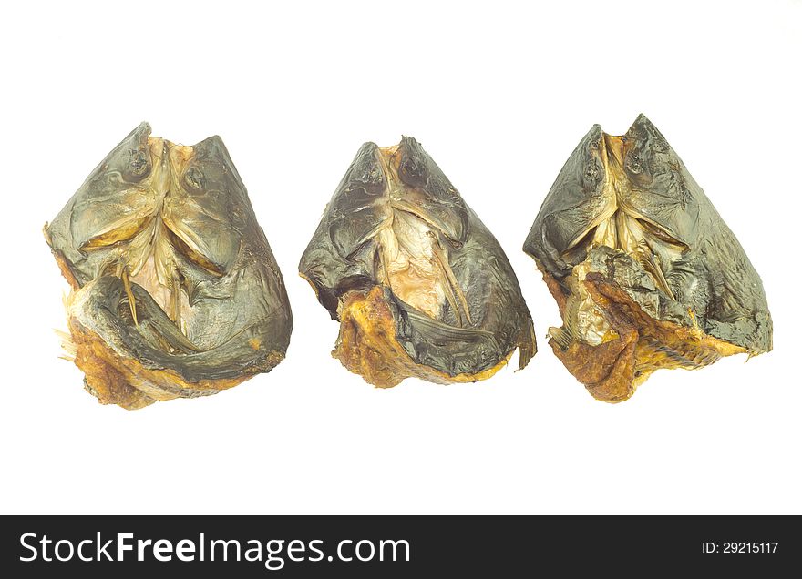 Dried fish isolated on whites background. Dried fish isolated on whites background