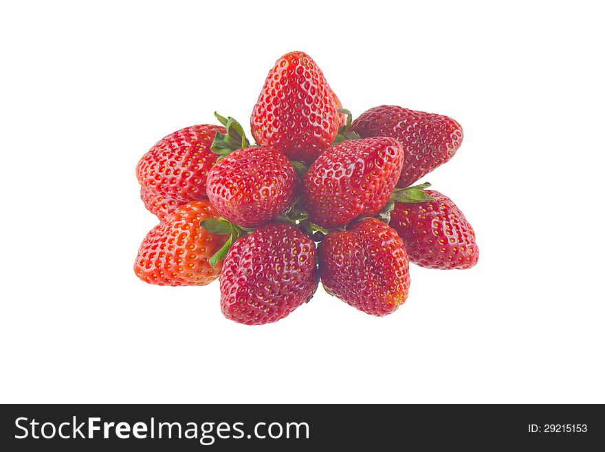 Strawberry isolated on white background.