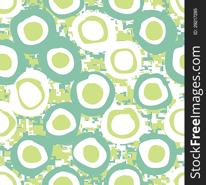 Seamless Spring Meadow Camo Background Pattern