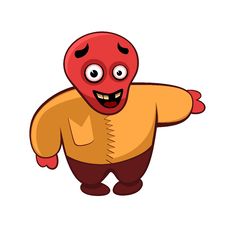 Happy Red Monster Stock Photography Happy Red Monster Stock Photography