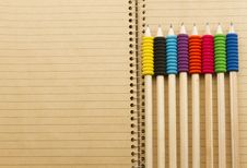 Pencils On Notebook Stock Photos Pencils On Notebook Stock Photos