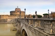 Bridge And Castel Sant Angelo, Rome, Italy Stock Image Bridge And Castel Sant Angelo, Rome, Italy Stock Image