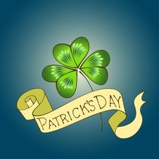 St. Patrick S Day Clover Background. Stock Image