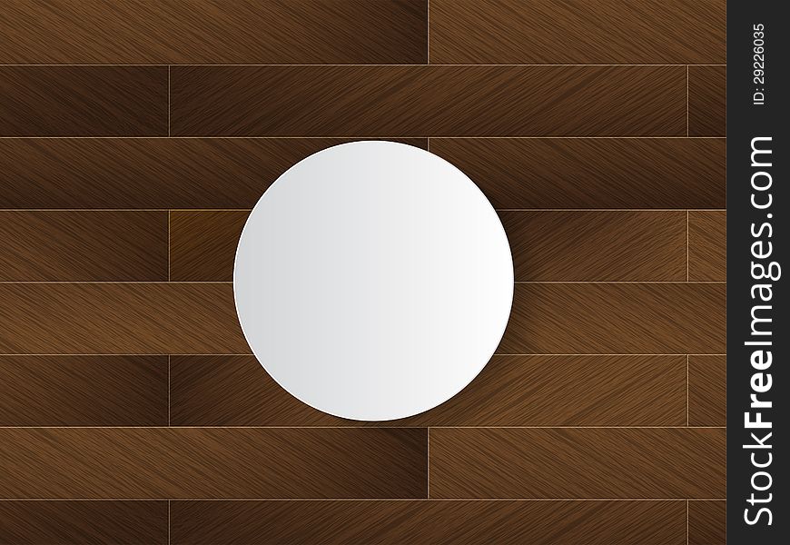 Wood Floor Background Concept with a white sticker for text