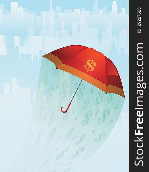 Financial Umbrella Illustration