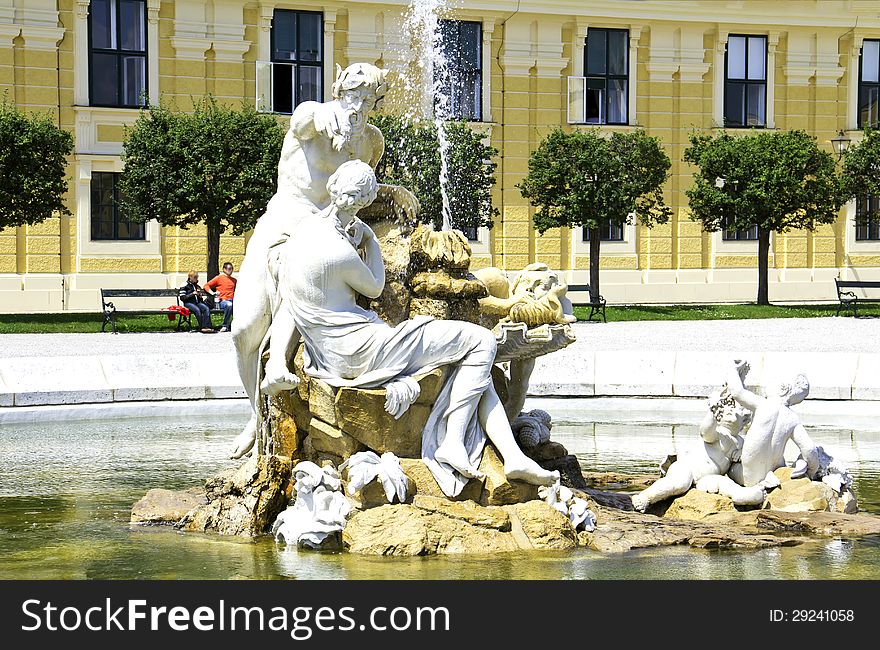 Vienna, Austria - Schoenbrunn Palace, a UNESCO World Heritage Site.