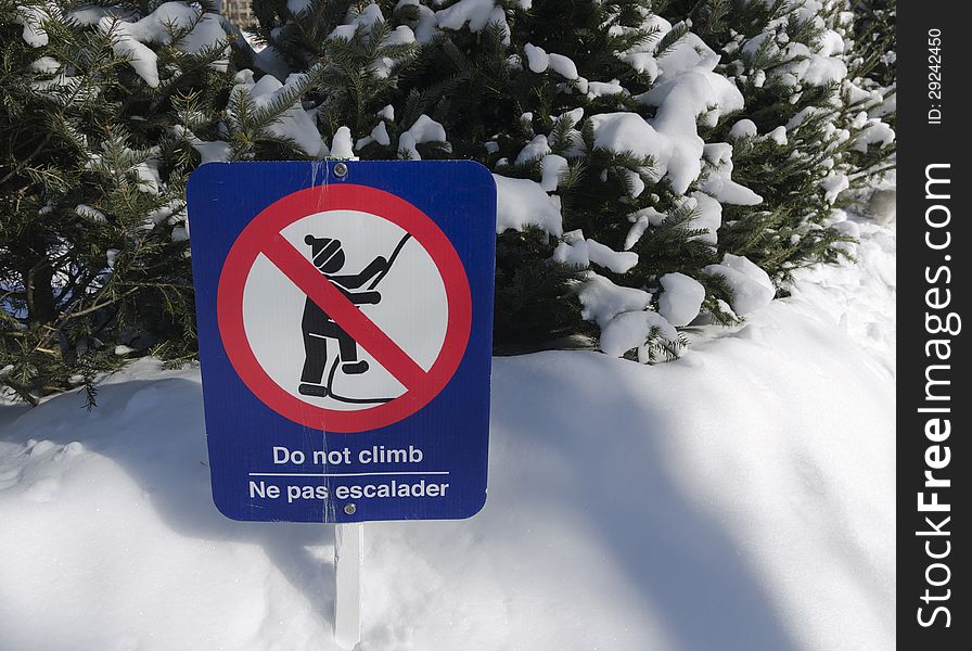 Do Not Climb Sign for Children