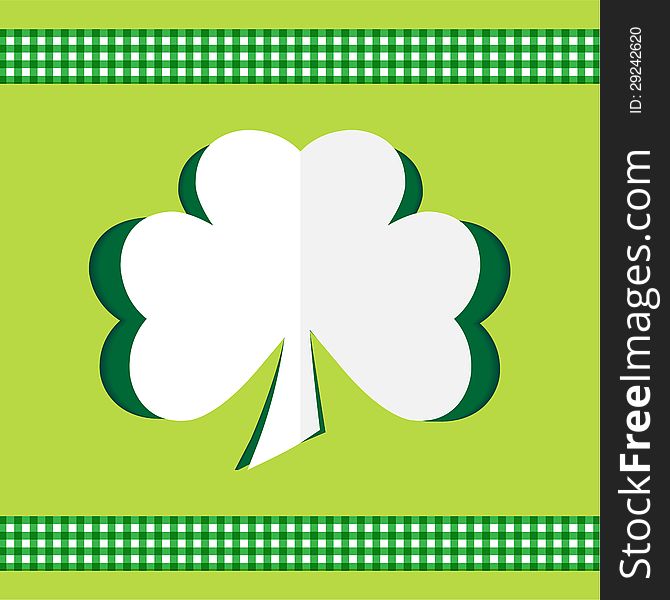 Clover card fold paper st.Patrick's day. Clover card fold paper st.Patrick's day