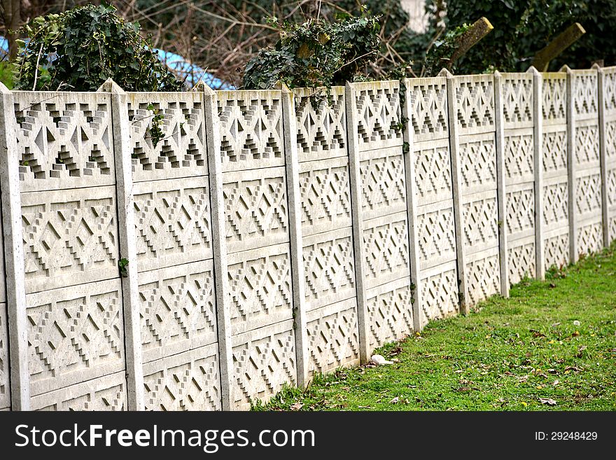 Concrete fence