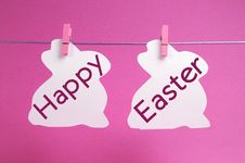 Happy Easter Message In Pink Royalty Free Stock Image Happy Easter Message In Pink Royalty Free Stock Image