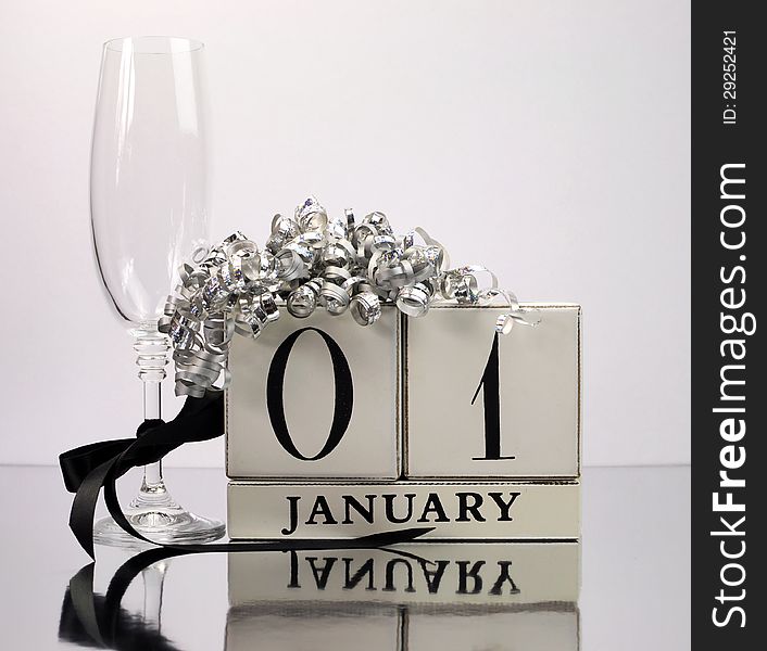 White Theme Save The Date With A Happy New Year, January 1