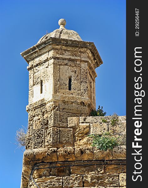 Ancient medieval surveillance tower in Palma de Mallorca (Spain). Ancient medieval surveillance tower in Palma de Mallorca (Spain)