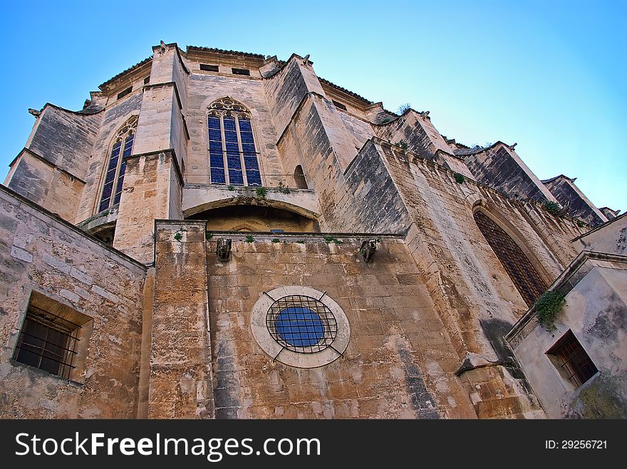 Old gothic church in Majorca (Spain). Old gothic church in Majorca (Spain)