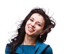 Beautiful Young Woman With Hair Flying Royalty Free Stock Photo Beautiful Young Woman With Hair Flying Royalty Free Stock Photo