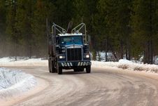 Empty Logging Truck Heading For More Logs Stock Photos Empty Logging Truck Heading For More Logs Stock Photos