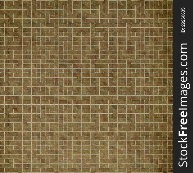 3d design. Background Brown tiles texture isolated