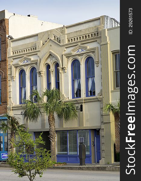 An example of the historic buildings in downtown Galveston, Texas. An example of the historic buildings in downtown Galveston, Texas.
