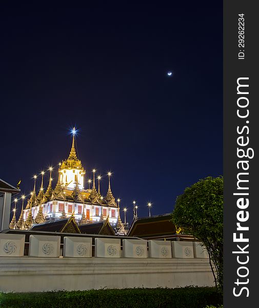 Iron temple Loha Prasat in Wat Ratchanatdaram Worawihan, Bangkok, Thailand. Iron temple Loha Prasat in Wat Ratchanatdaram Worawihan, Bangkok, Thailand