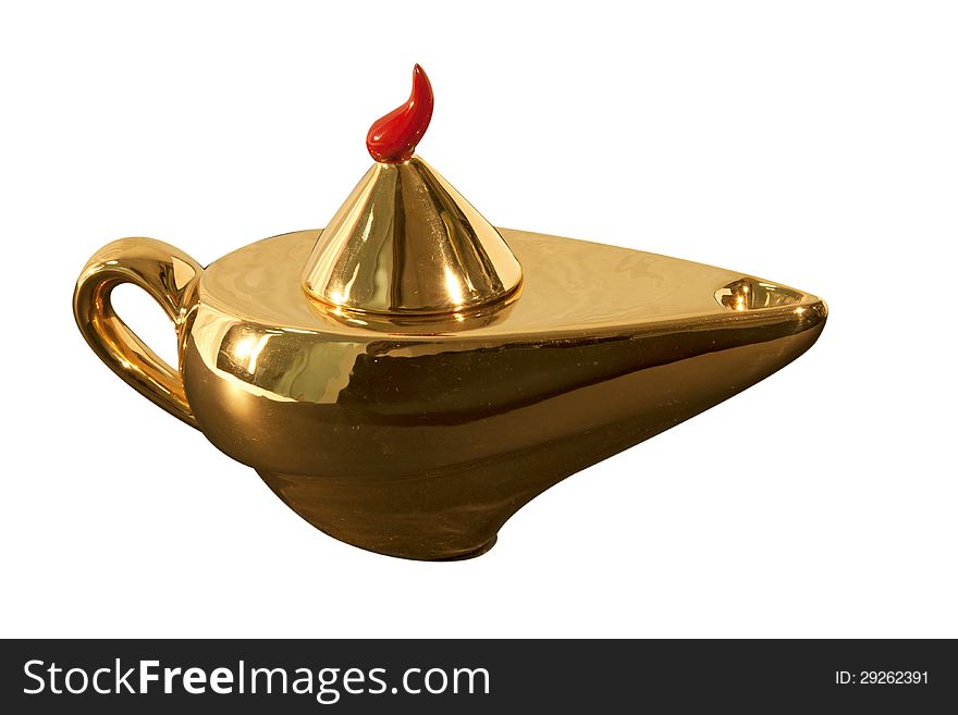 A golden lamp of Aladdin