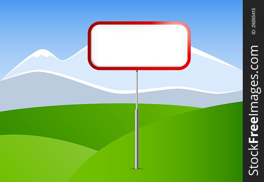 Vector illustration with road signs and copy space
