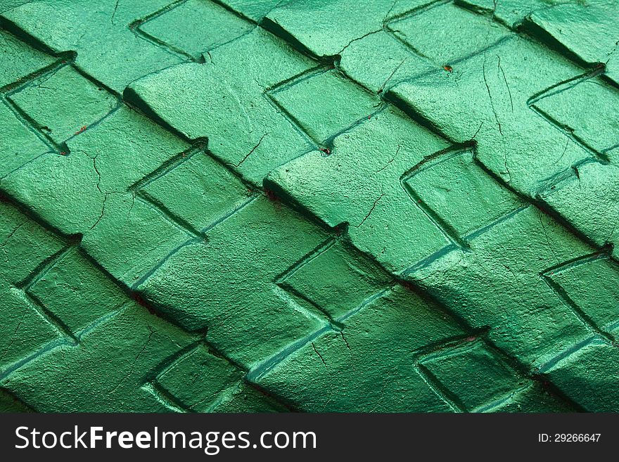 The Green scale of the great naga statue along the stairs to the temple. The Green scale of the great naga statue along the stairs to the temple