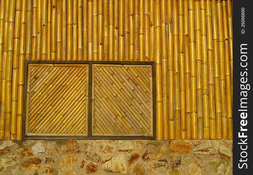 Bamboo window of the bamboo house