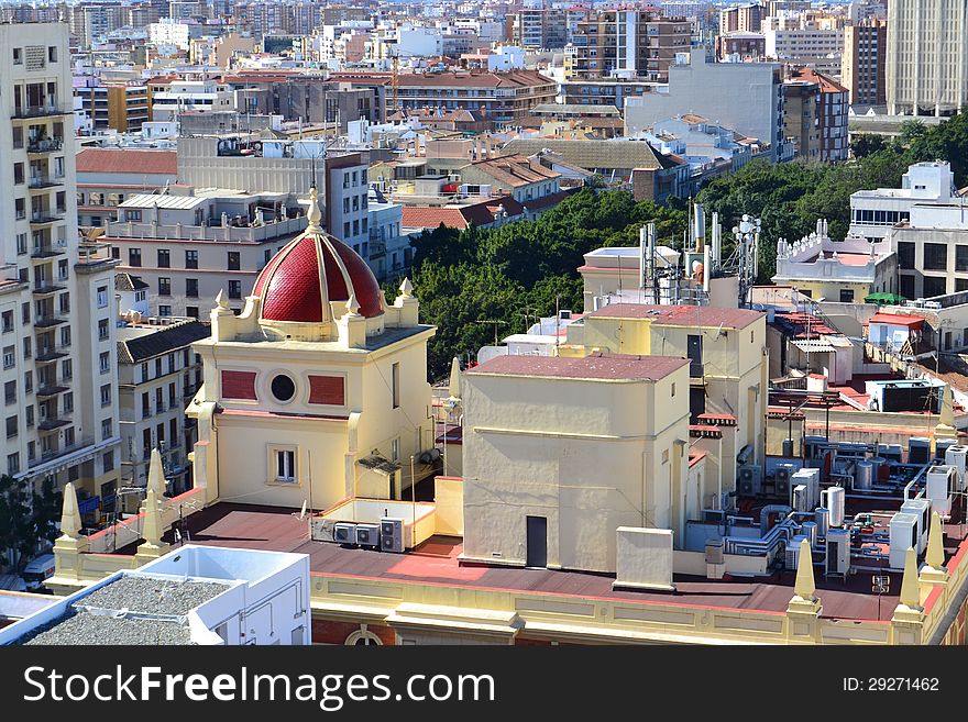 Aerial View Of Malaga