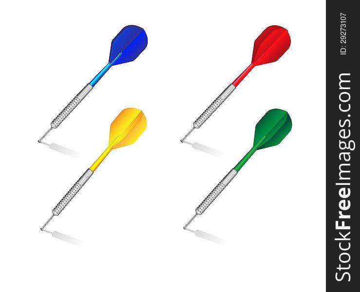 Darts ed green blue and yellow. Darts ed green blue and yellow.