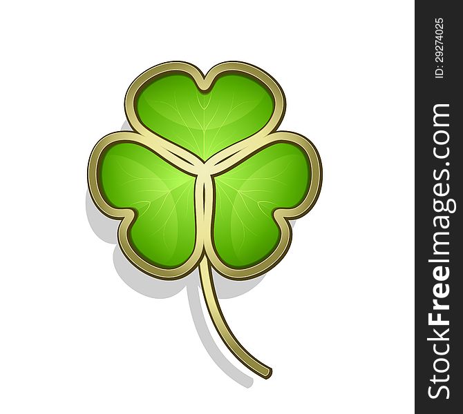 Gold clover leaf