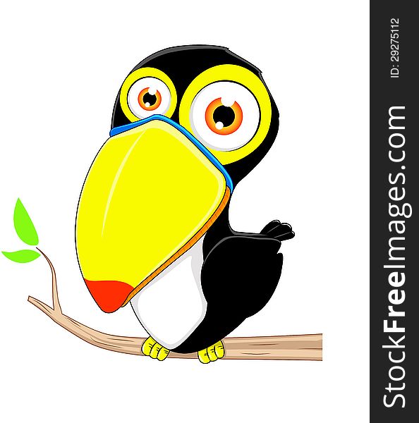 Illustration of Little Toucan Stay on the Branch