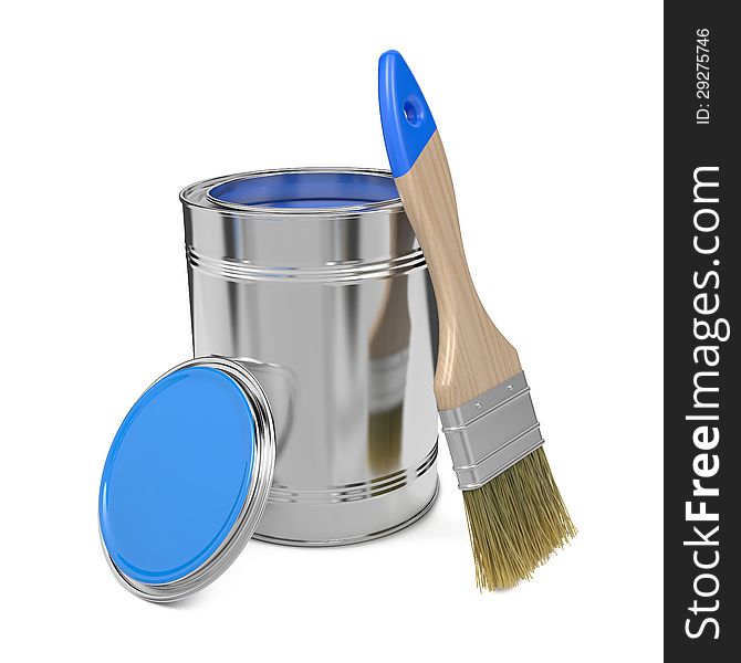 Paint Can and Paintbrush.