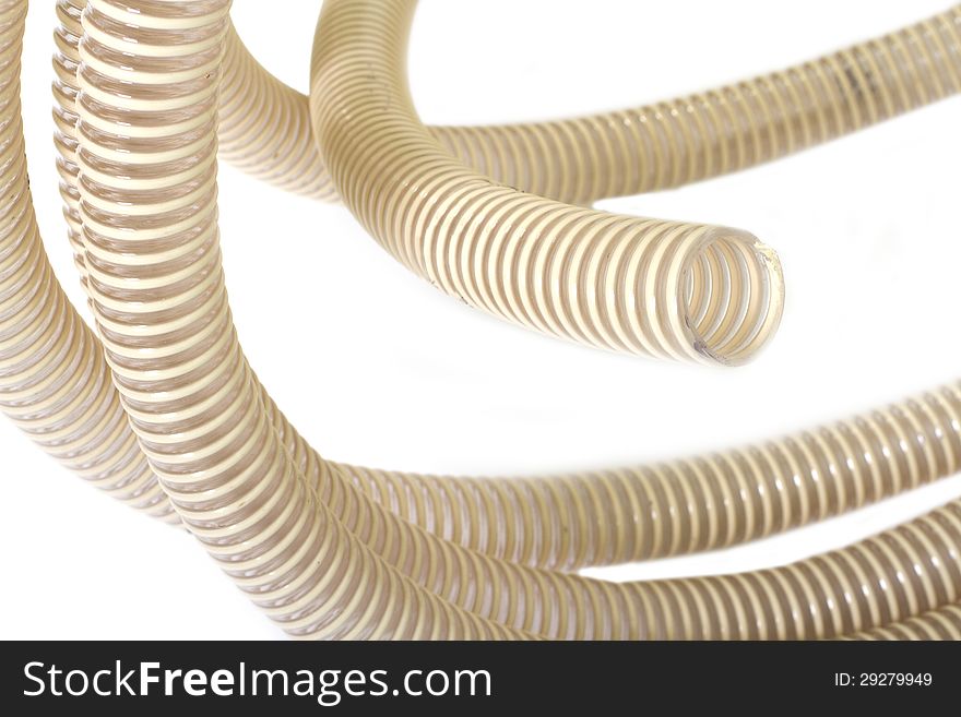 Industrial hose  on white