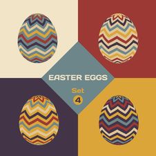 Set Of Easter Eggs Stock Photos