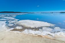 Melting Ice On The Lake Stock Photography