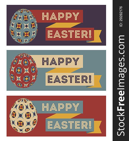 Set Of Easter Banners