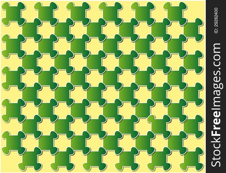 Abstract puzzle background green