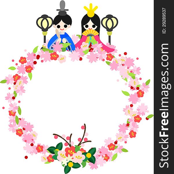 Girls Festival The Wreath Of Hina