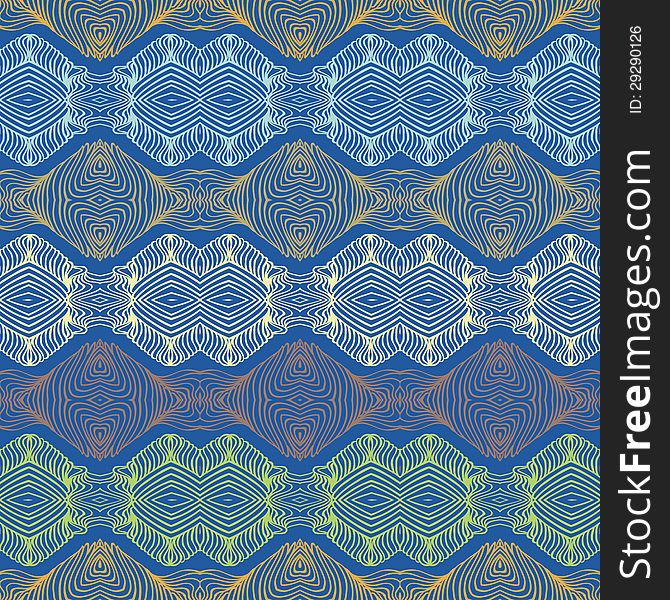 Seamless 70 S Ethnic Wallpaper Or Textile Pattern