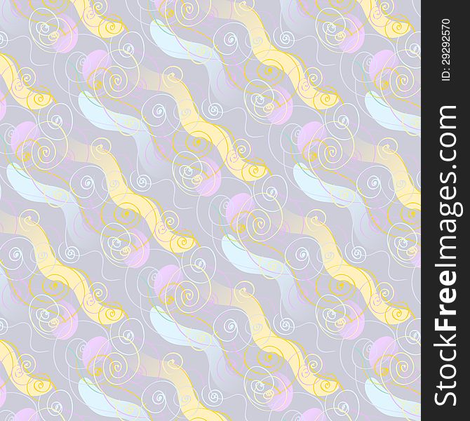 Seamless Pattern With Curles