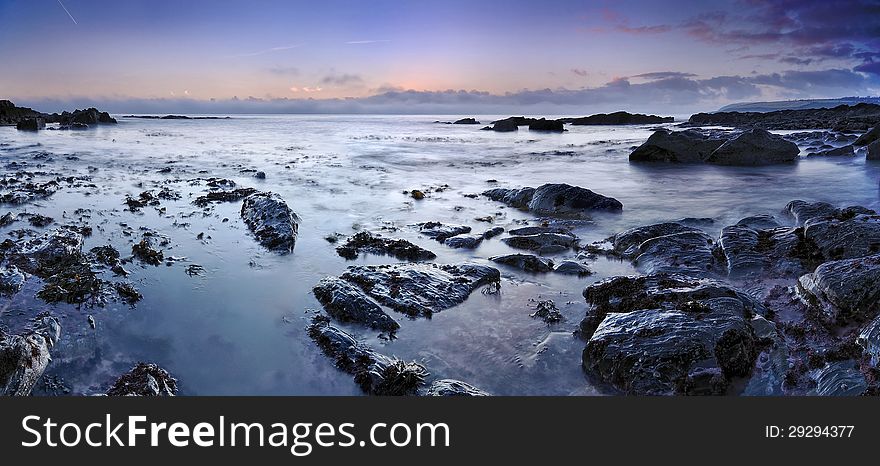 A calm morning by the ocean. A calm morning by the ocean.