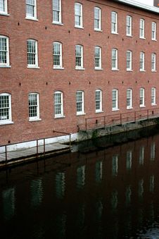 Historic Lowell Mill Building Stock Photos