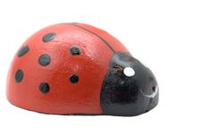 Ladybird Toy Isolated On Ehitr Stock Photos