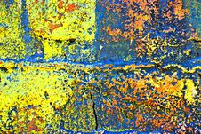 Grunge Painted Brick Wall Royalty Free Stock Photos Grunge Painted Brick Wall Royalty Free Stock Photos