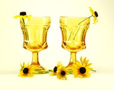 Flowers And Glasses Still Life Royalty Free Stock Photo Flowers And Glasses Still Life Royalty Free Stock Photo