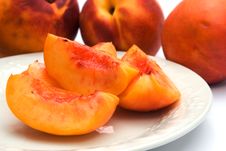 Sliced Nectarines Stock Image Sliced Nectarines Stock Image
