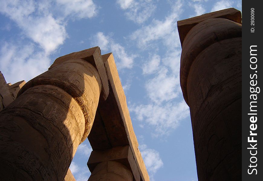 Ruins of the temple, Karnak, Egypt. Ruins of the temple, Karnak, Egypt